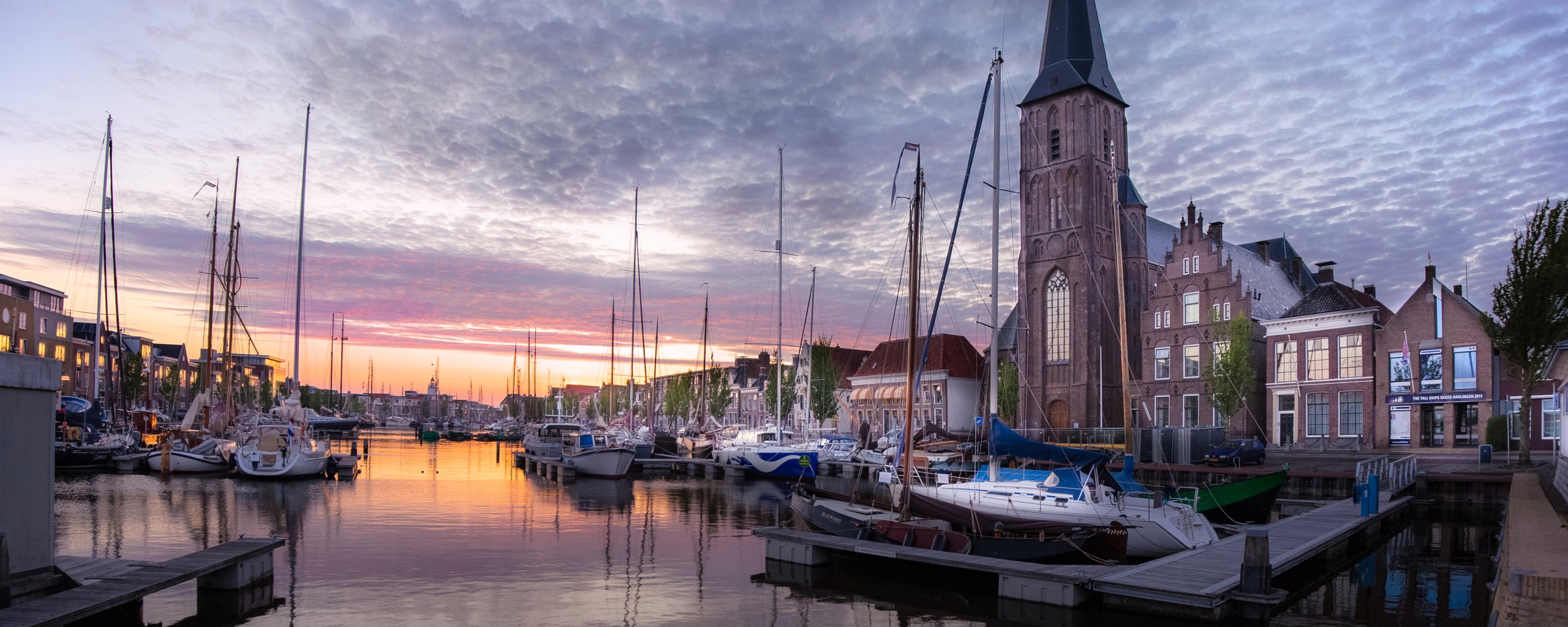 Afbeelding van de Zuiderhaven in Harlingen