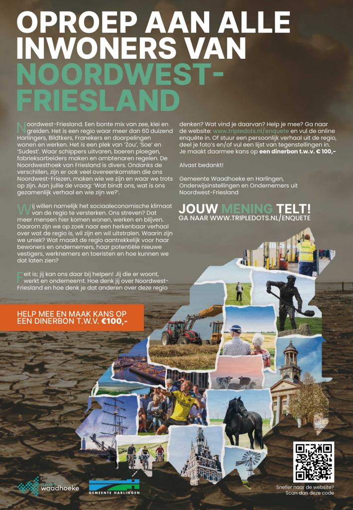 Oproep aan alle inwoners van Noord-west Friesland 