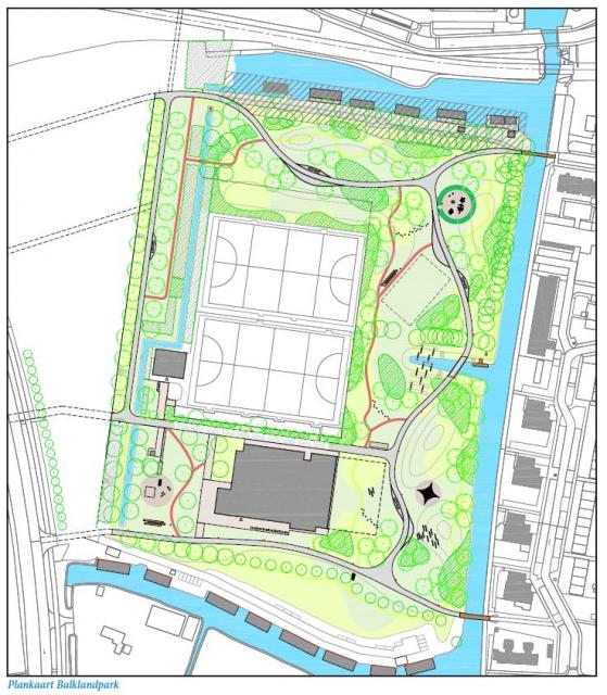 Inrichtingsschets voorlopig ontwerp Balklandpark